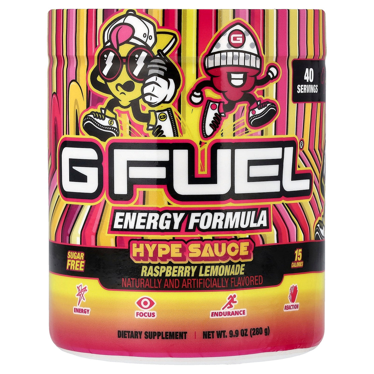 G FUEL, Energy Formula, Hype Sauce, Raspberry Lemonade, 9.9 oz (280 g)