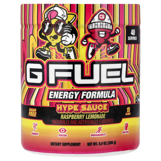 G FUEL, Energy Formula, Hype Sauce, Raspberry Lemonade, 9.9 oz (280 g)