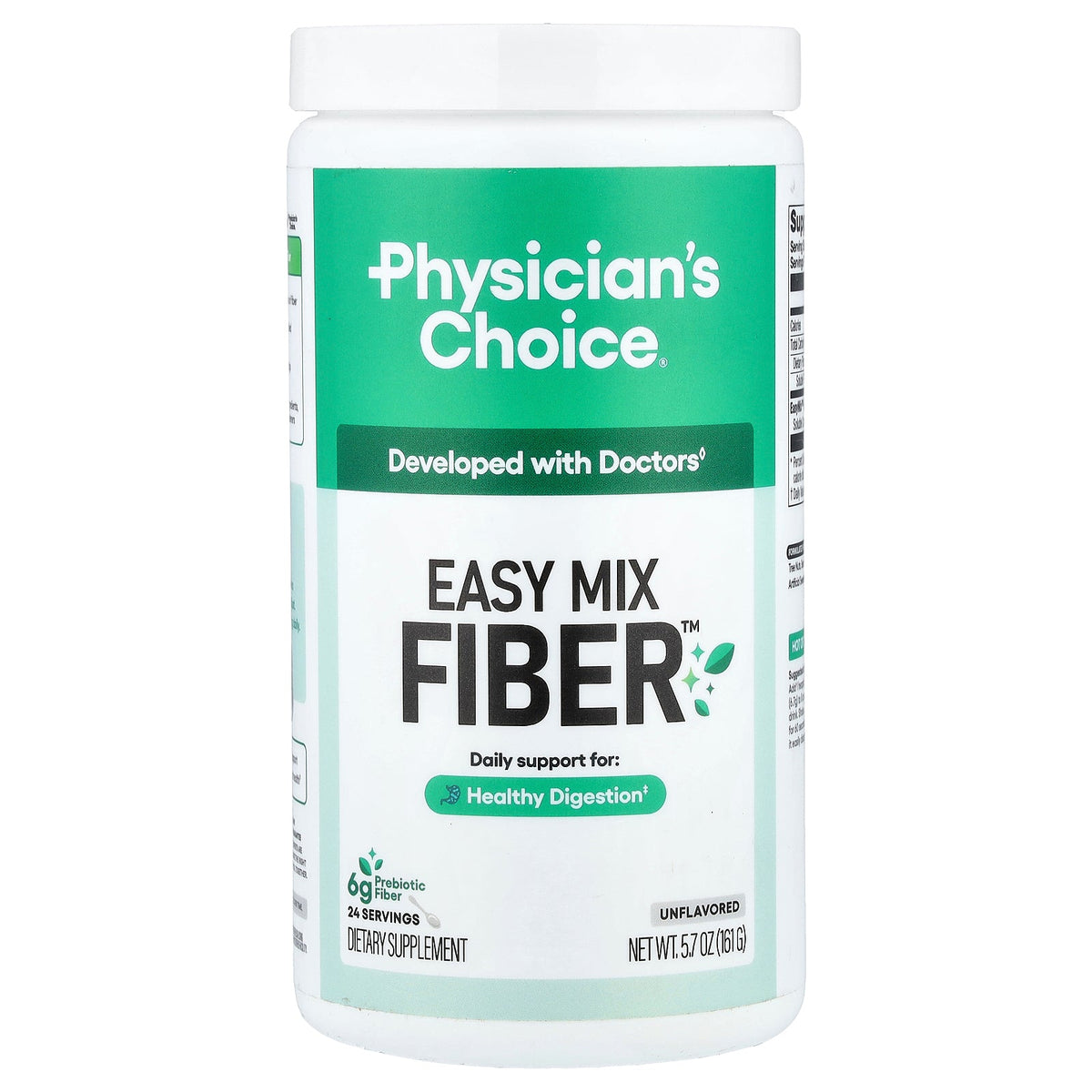 Physician's Choice, Easy Mix Fiber™, Unflavored, 5.7 oz (161 g)