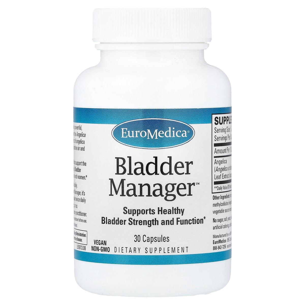 EuroMedica, Bladder Manager™, 30 Capsules (100 mg per Capsule)