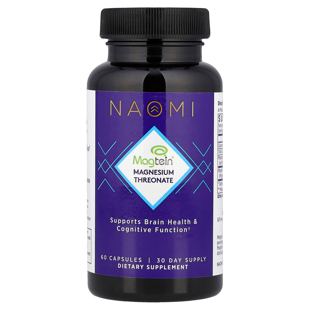 NAOMI, Magtein® Magnesium Threonate, 60 Capsules (1,000 mg per Capsule)