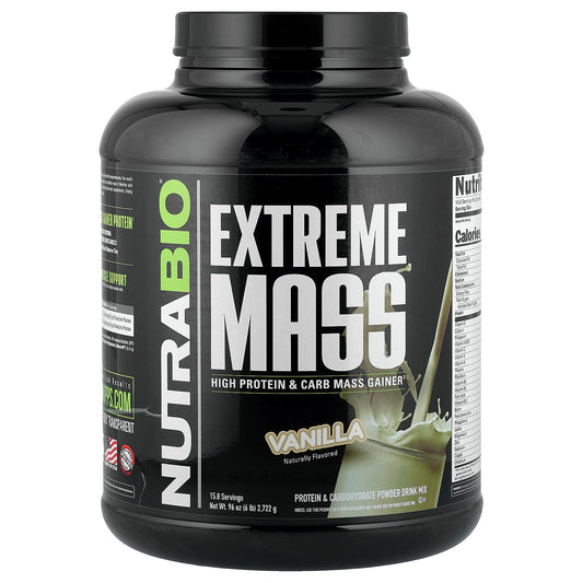 NutraBio, Extreme Mass, Vanilla, 6 lb (2,722 g)