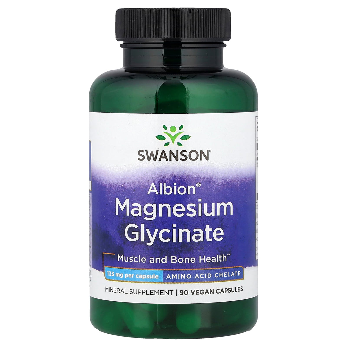 Swanson Vitamins, Albion® Magnesium Glycinate, 133 mg, 90 Vegan Capsules