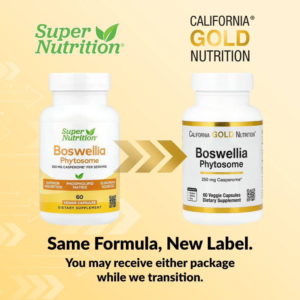California Gold Nutrition, Boswellia Serrata Phytosome with Sunflower Lecithin, 250 mg, 60 Veggie Capsules