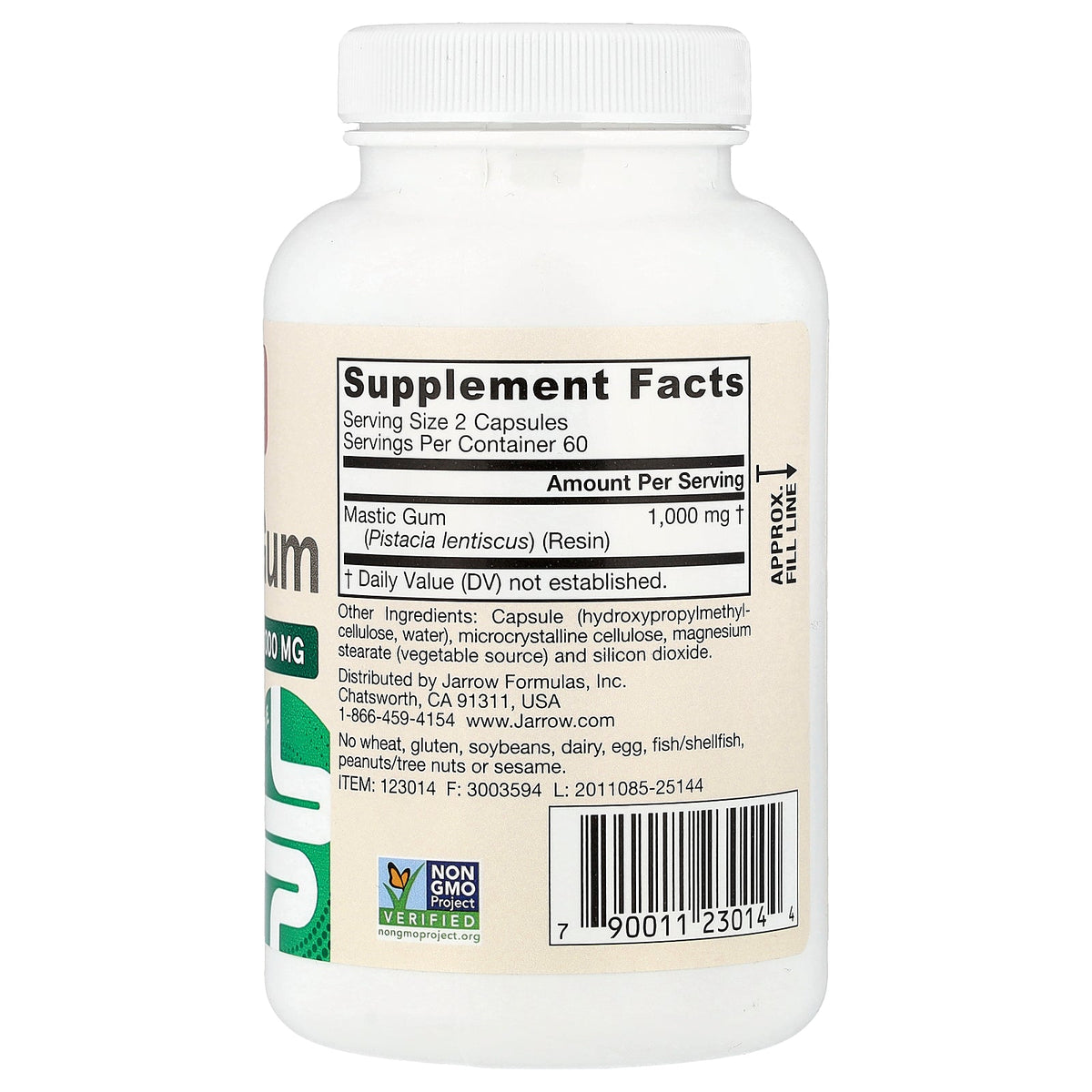Jarrow Formulas, Vegan Mastic Gum, 120 Veggie Capsules (500 mg per Capsule)