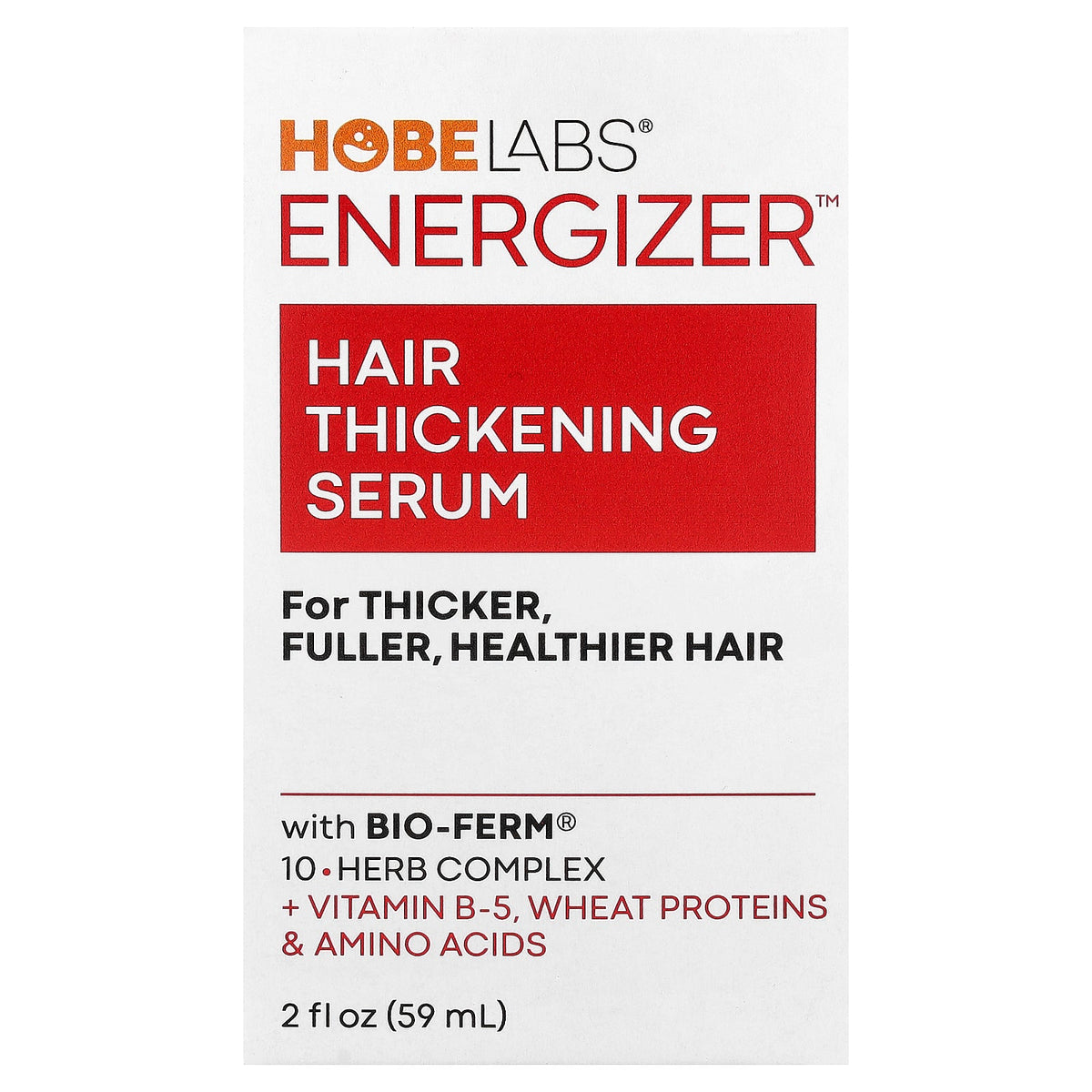 Hobe Labs, Energizer™, Hair Thickening Serum, 2 fl oz (59 ml)