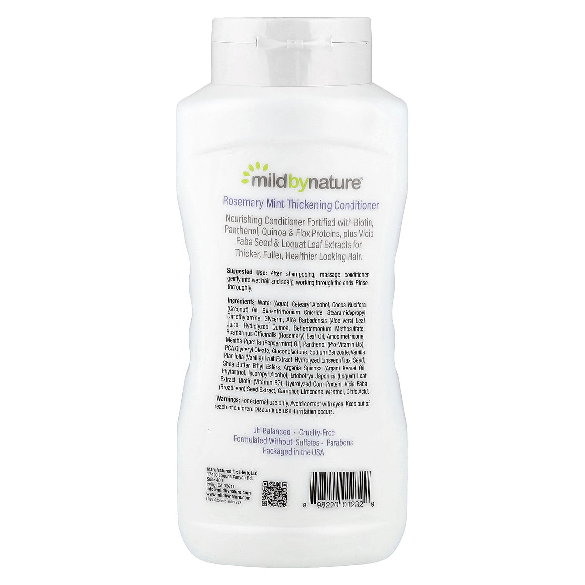 Mild By Nature, Thickening Conditioner, B-Complex & Biotin, Rosemary Mint, 16 fl oz (473 ml)