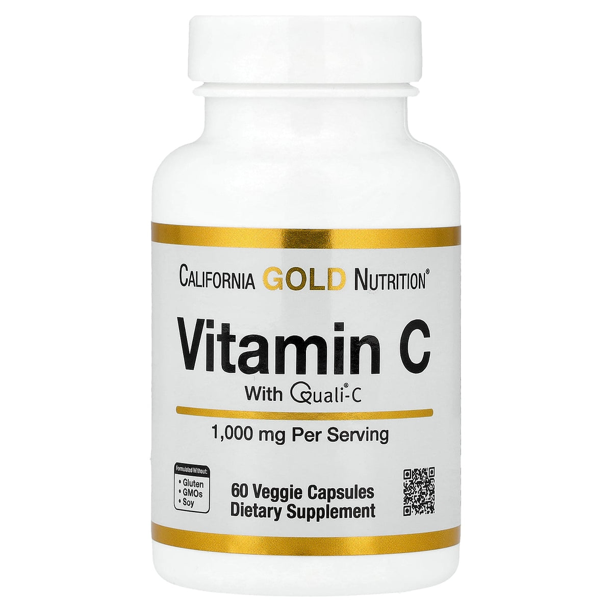 California Gold Nutrition, Vitamin C, Quali®-C, 1,000 mg, 60 Veggie Capsules