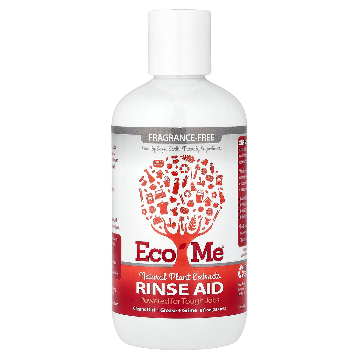 Eco-Me, Inc., Rinse Aid, Fragrance Free, 8 fl oz (237 ml)