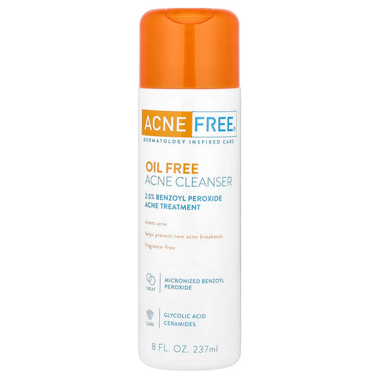 ACNE FREE, Oil Free Acne Cleanser, Fragrance-Free, 8 fl oz (237 ml)