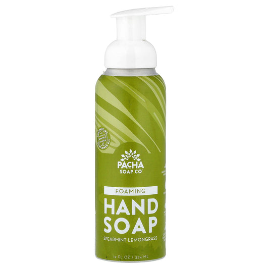 Pacha Soap Co, Foaming Hand Soap, Spearmint Lemongrass, 12 fl oz (354 ml)