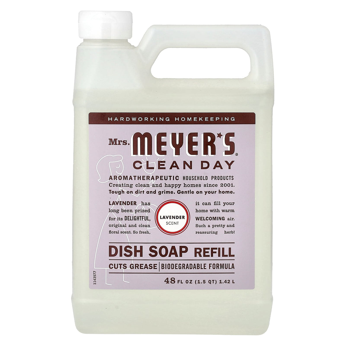 Mrs. Meyers Clean Day, Dish Soap Refill, Lavender, 48 fl oz (1.42 l)