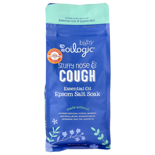 Oilogic, Stuffy Nose & Cough, Essential Oil Epsom Salt Soak, 2 lbs (32 oz)