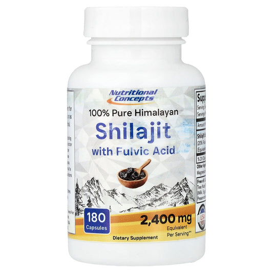 Nutritional Concepts, Shilajit With Fulvic Acid, 180 Capsules (1,200 mg per Capsule)