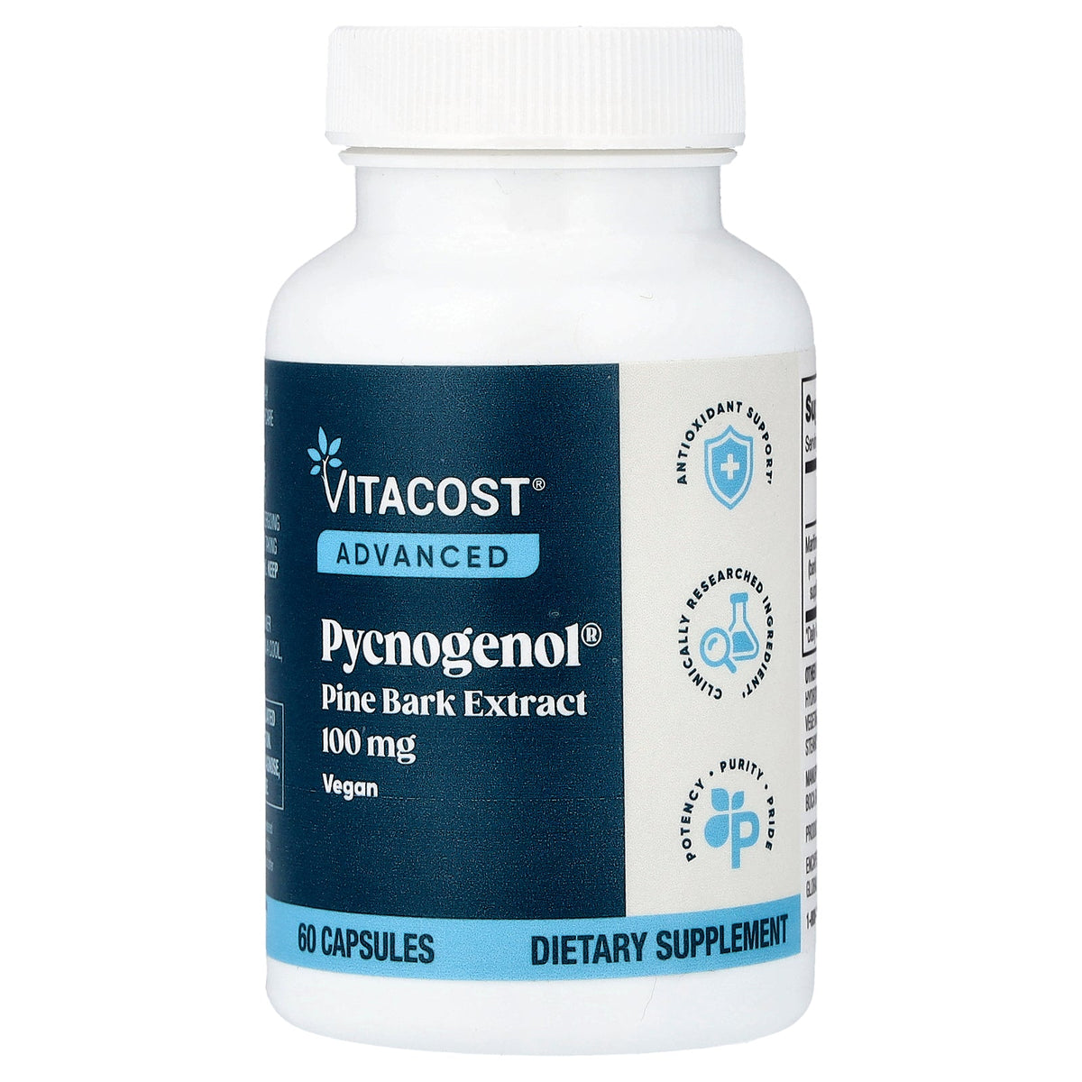 Vitacost, Advanced, Pycnogenol®, Pine Bark Extract, 100 mg, 60 Capsules